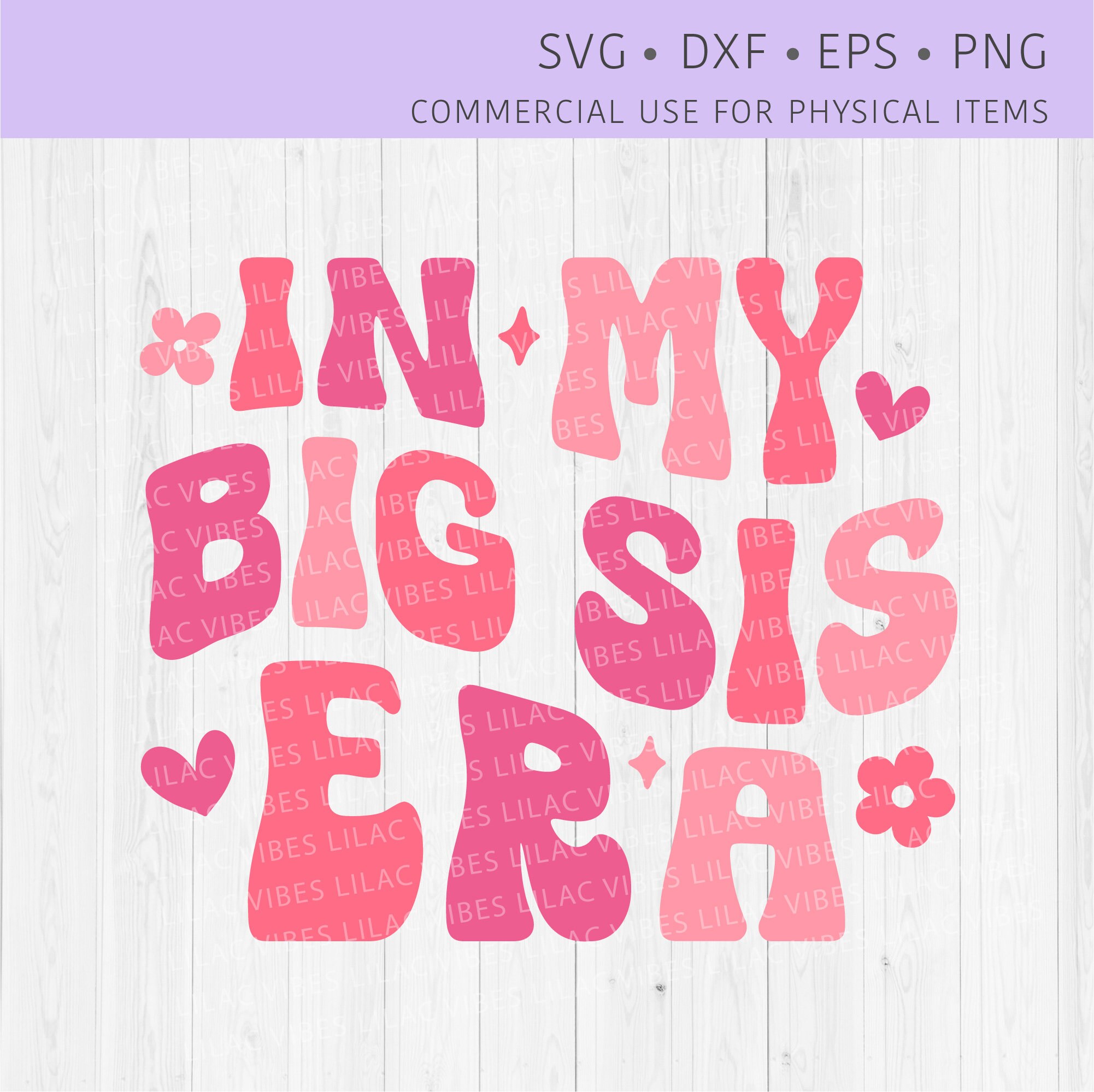 In My Big Sister and Little Sister Era Bundle SVG PNG, My Big Sis Era ...