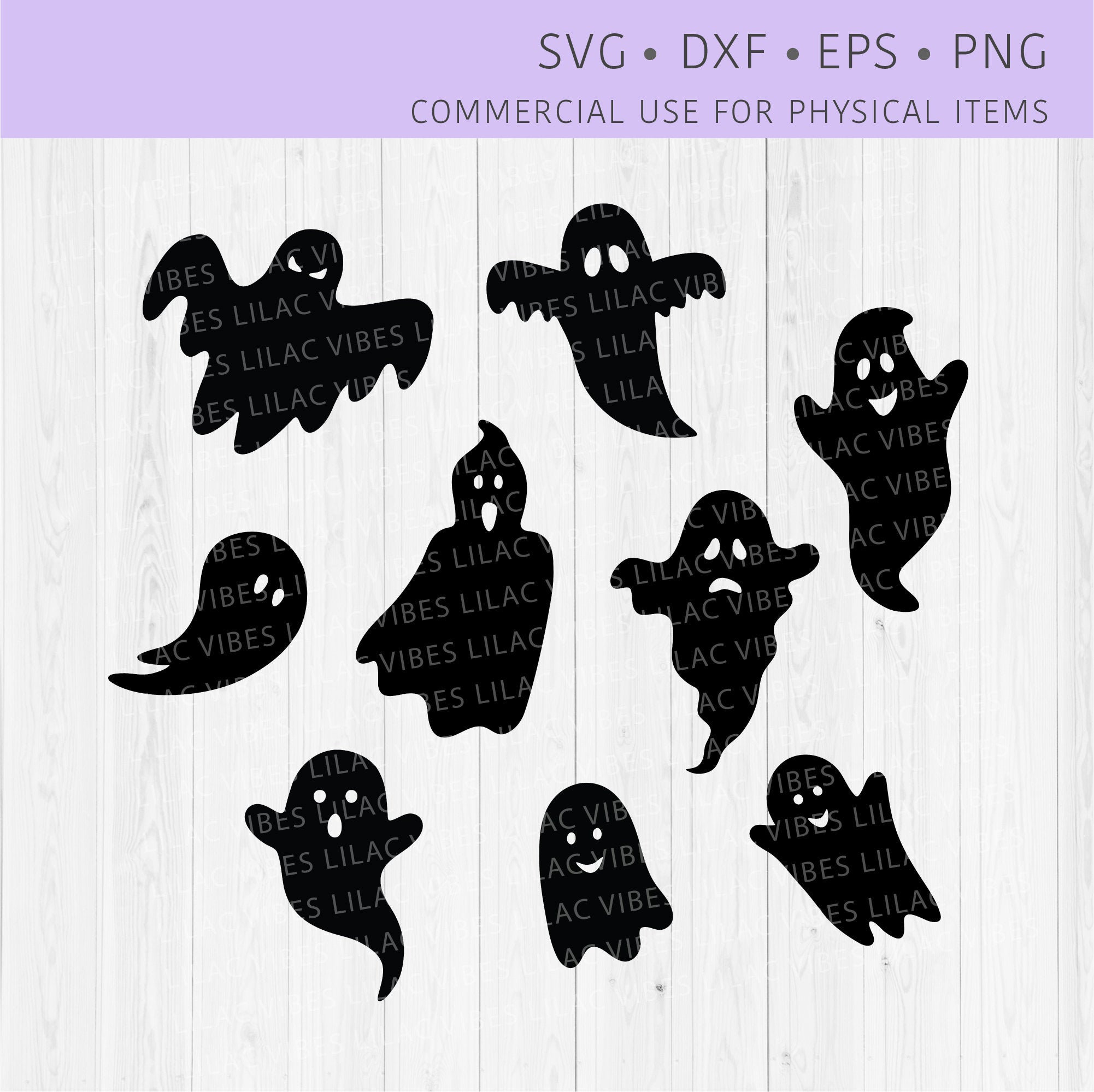 Ghosts SVG, Ghost SVG Bundle, Halloween SVG, Ghosts Cut Files, Cute G…