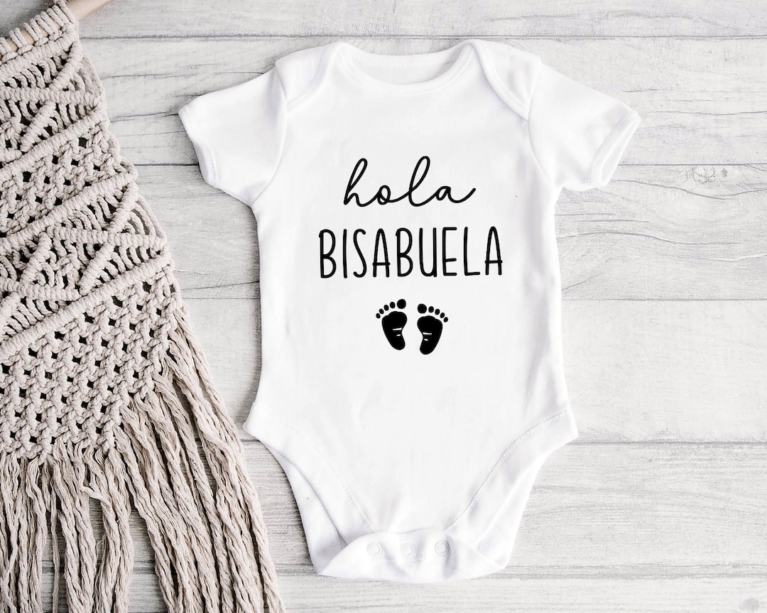 Hola Abuelitos Pregnancy Announcement Bisabuelo Y Bisbuela Gift (Natural Great Grandma Baby Announcement