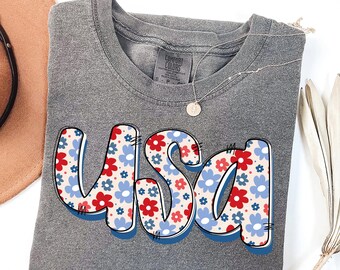 4th July USA Png, Coquette America Shirt Png, Preppy USA Png, Girly Independence Day Sublimation Design, 1776 Patriotic Png, Floral USA Png
