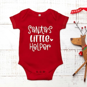 Santa's Little Helper SVG, Santa Baby SVG, Kids Christmas Svg, First Christmas Bodysuit Svg, Png, Dxf, Cricut Silhouette Cut File