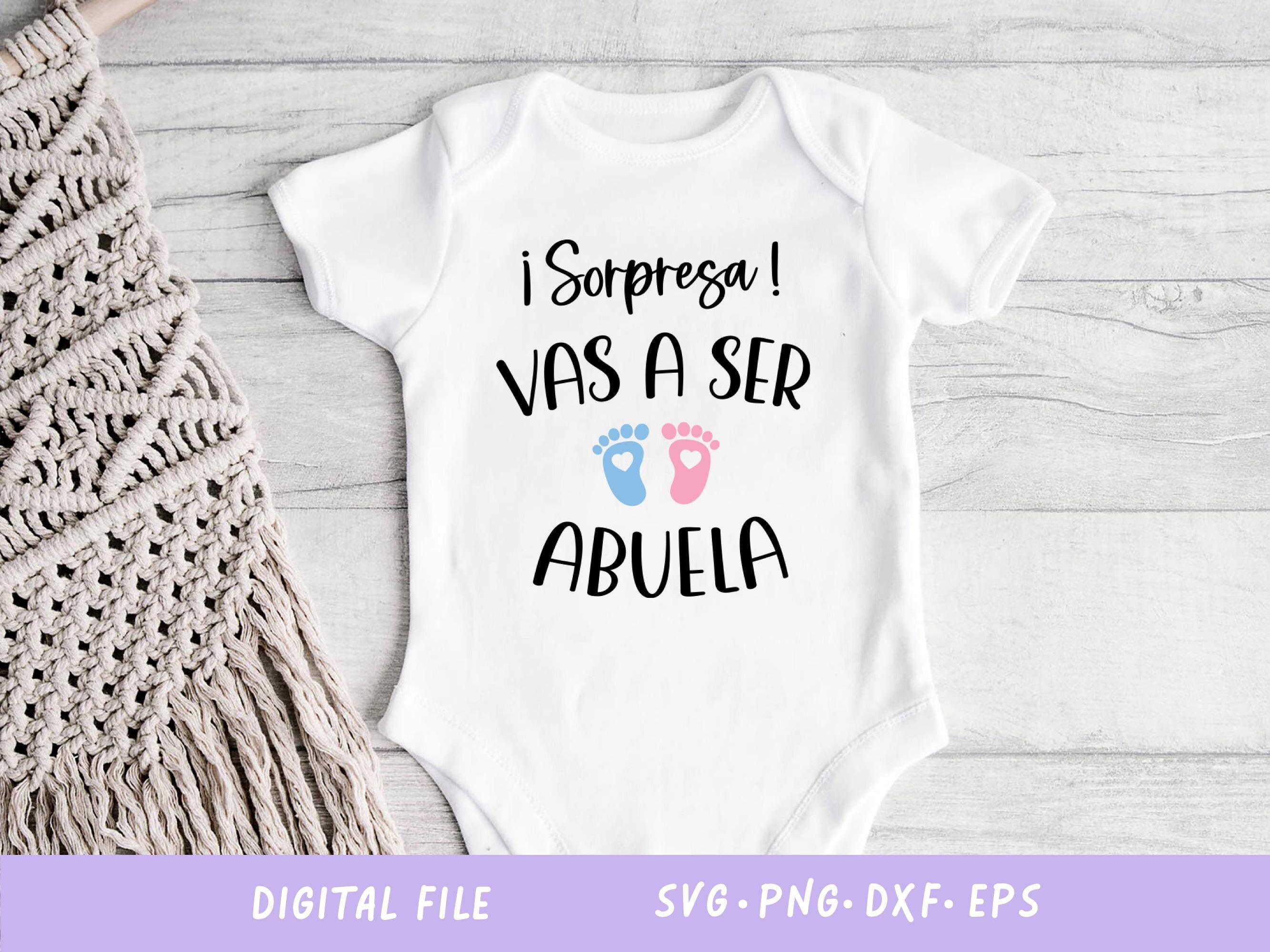 Vas a Ser Abuela SVG, Sorpresa de Embarazo SVG, Hola Abuela PNG, Spaanse zwangerschapsaankondiging Svg, Spaanse babyaankondiging aan oma