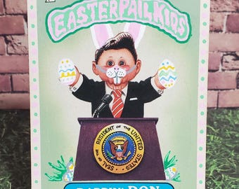 Customized Garbage Pail Kids card Easter Pail Kids Rappin RON 46a