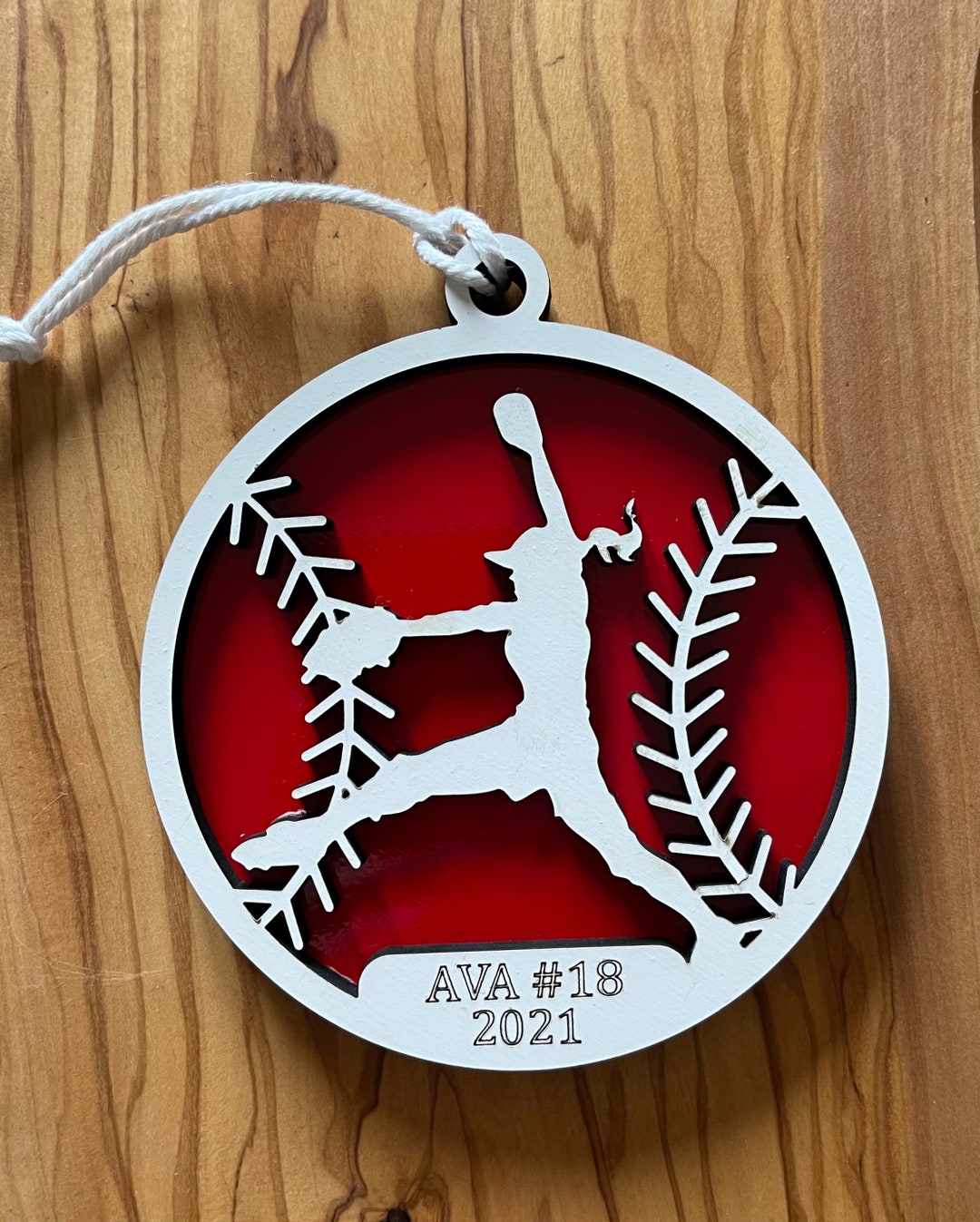 Personalized SOFTBALL Ornament, School Colors, Various Positions, Other ...