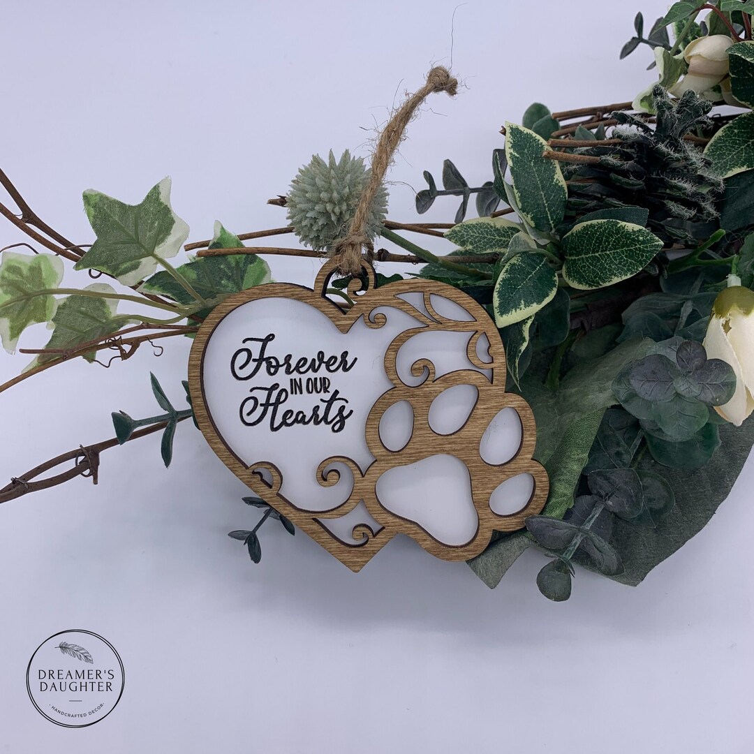 Pet Memorial Ornament Dog Forever in Our Hearts - Etsy