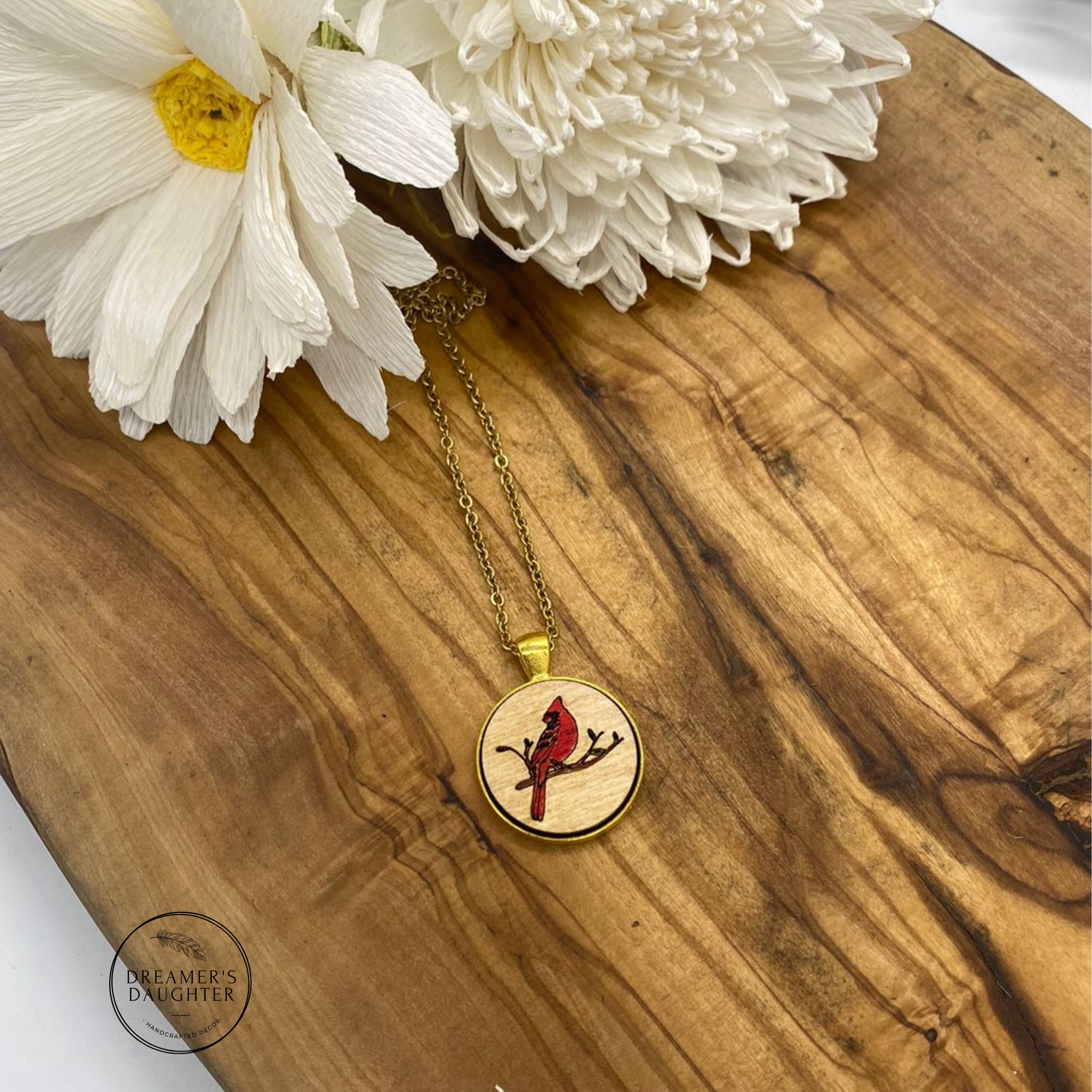 Cardinal Pendant Necklace Etsy