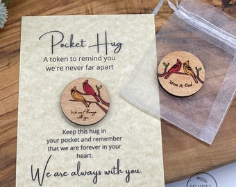 Cardinals, Male/Female, We are Always with You, Cardinals Token, Miss you, Thinking of You, Pocket Hug, Remembrance Gift, Condolence gift