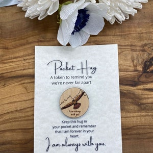 Hawk, I am Always with You, Hawk Token, Miss you, Thinking of You, Pocket Token, Pocket Hug, Keepsake, Remembrance Gift, Condolence Gift