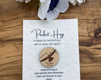 Hawk, I am Always with You, Hawk Token, Miss you, Thinking of You, Pocket Token, Pocket Hug, Keepsake, Remembrance Gift, Condolence Gift
