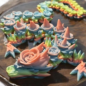 Long 3d Rose Dragon