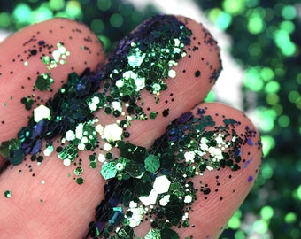 25 g de purpurina que cambia de color verde y azul, purpurina camaleónica, purpurina que cambia de color, purpurina que cambia de color, purpurina de resina, suministros para manualidades