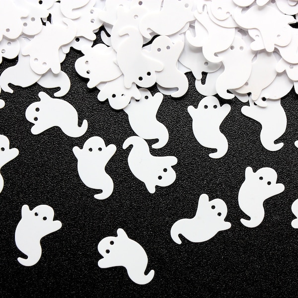 10g Chunky Ghost Glitter, White Ghosts, Halloween Glitter, Halloween Crafts, Resin Glitter, Craft Supplies, Ghost Confetti, White Ghosts