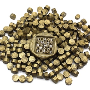 50 x Antique Gold Wax Seal Beads, Wax Beads, Envelope Wax Seal Beads, Wedding Invitation Wax, Wax Sealing Beads, Stamping Wax Beads, Waxes