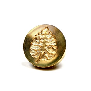 Metal Monstera Leaf Wax Sealing Stamp Brass Head, Leaf Stamp, Envelope Seal, Wax Seals, Wax Seal Craft, Wax Seal Head, Craft Supplies