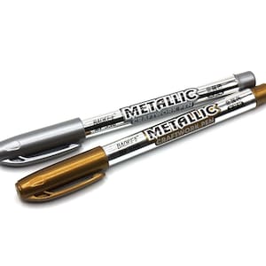 Gold Silber Metallic Stift, Filzstift, Schreibwaren, Zeichnen, Schreiben, Künstlerbedarf, Wachs-Siegelstift, Wachs-Siegelstift, Bastelbedarf, Glas