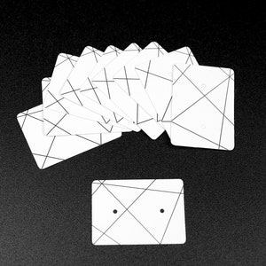 25 x Kleine Geometrische Ohrring Display Verpackung Kraft Karten, Rechteck, Schmuck Display Karte, Linien, Ohrring Rückseiten Karte, Bastelbedarf