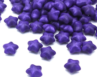 Food Grade Silicone Wax Melt Molds, For DIY Wax Seal Beads Craft Making,  Purple, Star Pattern, 300x200mm