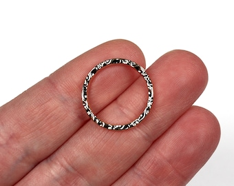 4 x Textured Circle Shaped Open Flat Back Blank Metal Bezels, Gold Tone, Resin Art, Jewellery Supplies, Craft Supplies, Charms, Pendant
