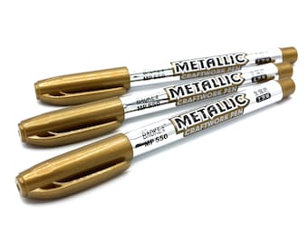 Gold Metallic Pen, Gold Felt Tip, Stationery, Drawing, Writing, Art Supplies, Wax Seal Pen, Wax Seal Pen, Christmas Gold Pen, Craft Supplies