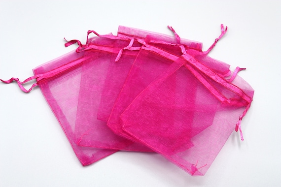 Netted top drawstring bag