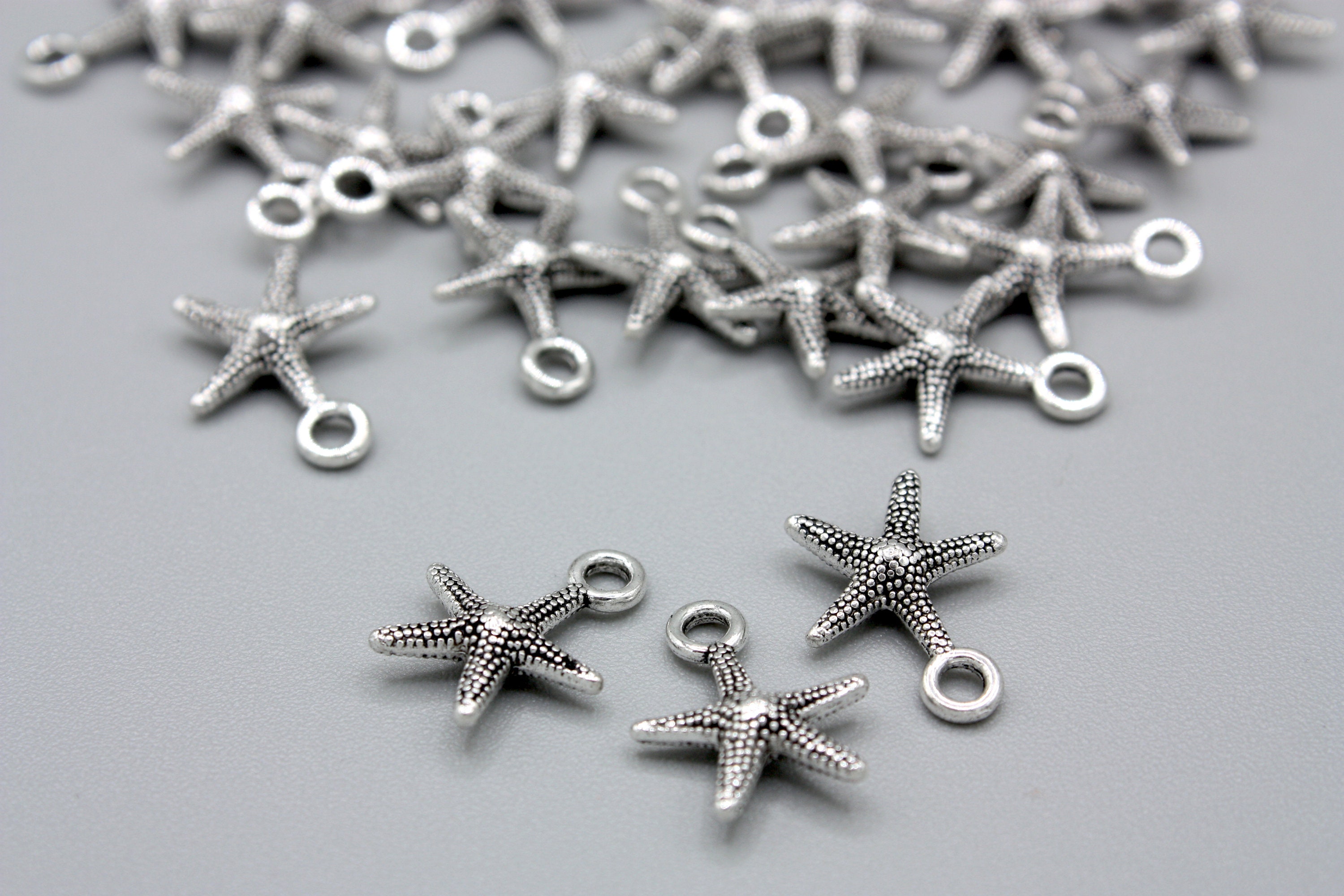 Silver Color Starfish Starfish Charms Metal - Etsy