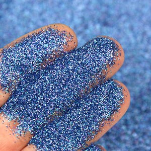 10g x Fine Holographic Blue Glitter, Fine Glitter For Tumblers, Resin Art Glitter, Nail Art, Solvent And Heat Resistant, Craft Supplies