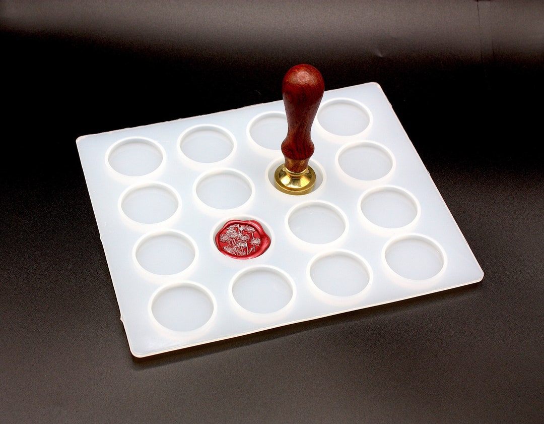 16 Cavity Wax Sealing Silicone Mat, Perfect Round Wax Seal, Silicone