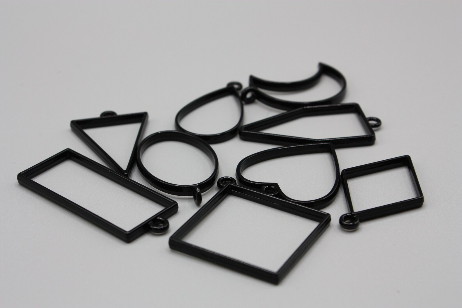 9 Resin Black Bezel Blank Set Bezel Blanks Bezels Etsy