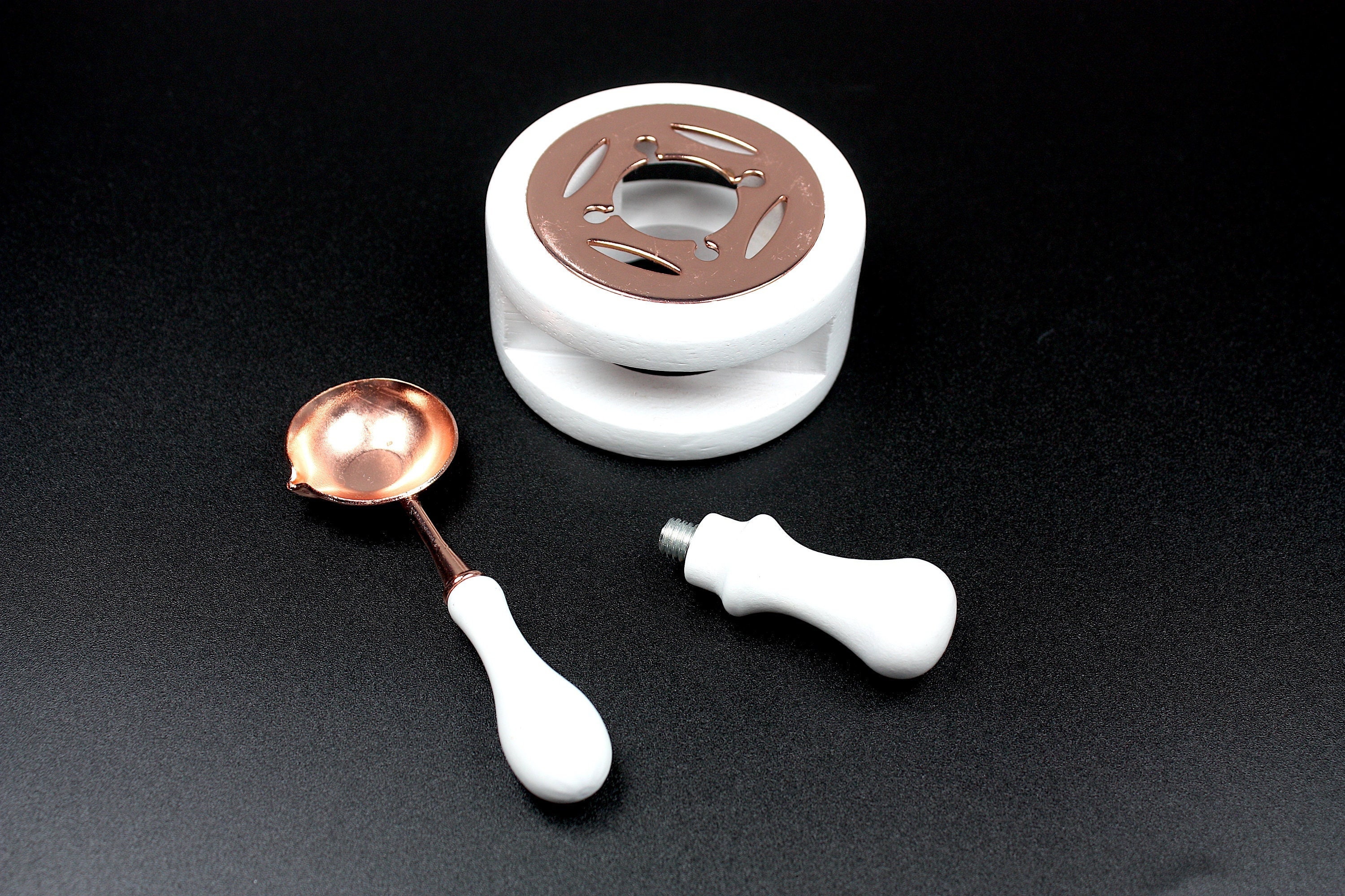 Pink Wax Melting Furnace Stove and Rose Gold Spoon Set, Sealing Wax Beads  Melter, Wax Seal Stamp Tools, Craft Supplies 