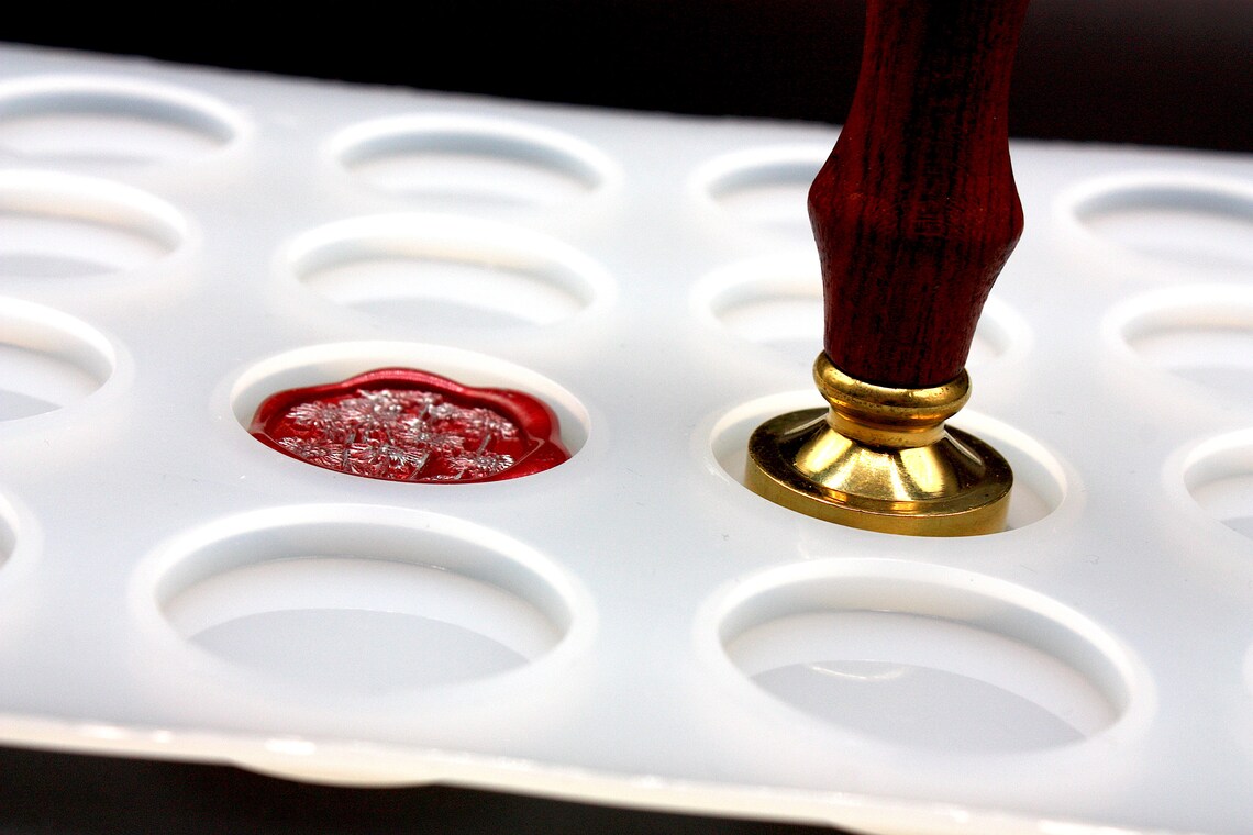 16 Cavity Wax Sealing Silicone Mat Perfect Round Wax Seal Etsy UK