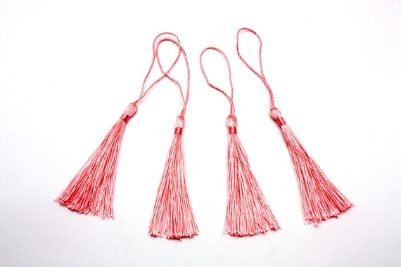 Peachy Pink Silk Bookmark Tassels, DIY Bookmark, Craft Supplies, Bag  Charms, Bookmark Tassels, Silk Tassel, Colourful Tassels, Personalised 