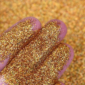 10g x Fine Holographic Gold Glitter, Fine Glitter For Tumblers, Resin Art Glitter, Nail Art, Solvent And Heat Resistant, Craft Supplies