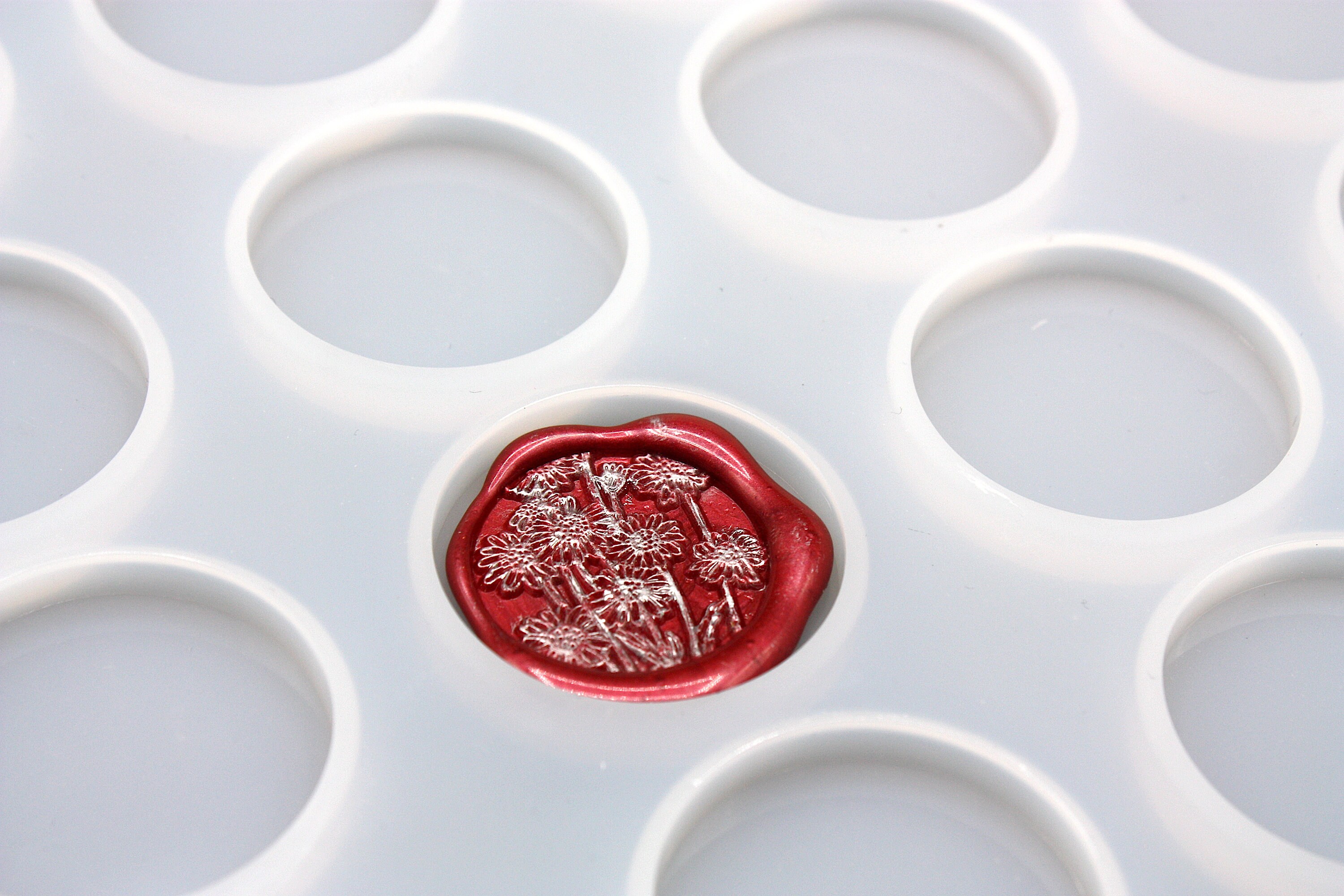 16 Cavity Wax Sealing Silicone Mat Perfect Round Wax Seal Etsy UK