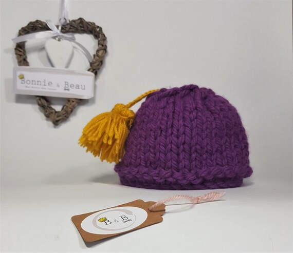 Hand Knit Baby Hat New Baby Gift Baby Shower Gift Baby Photo