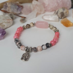 Fertility Bracelet, 6mm Gemstone Bracelet, Energy Bracelet, Minimalist Bracelet, Layering Bracelet, Rose Quartz, Conception Bracelet