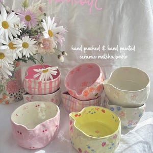 Cuenco para matcha: cerámica hecha a mano y pintada a mano. Precio por unidad (batidor no incluido).