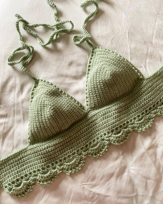 Handmade Crochet Crossover Bralette Top - Etsy UK