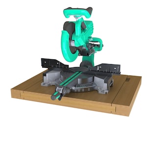 Flip-Top Tool Stand plan. You can use it for miter saw, table saw or other machine tools. These diy plans are in mm and inches.