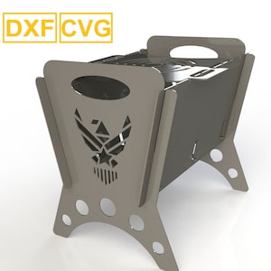 fire pit plegable, dxf archivos CVG cortados listos para máquinas cnc, corte por láser y corte por plasma, fuego al aire libre, firepit, portátil, regalo