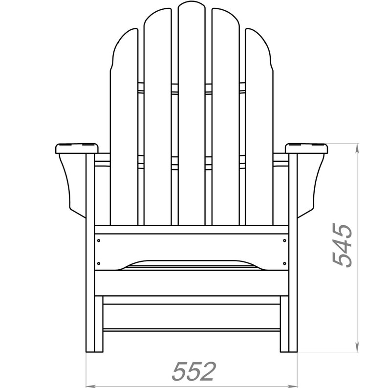 Folding Adirondack Chair Plans in PDF and DXF Format. US and Etsy