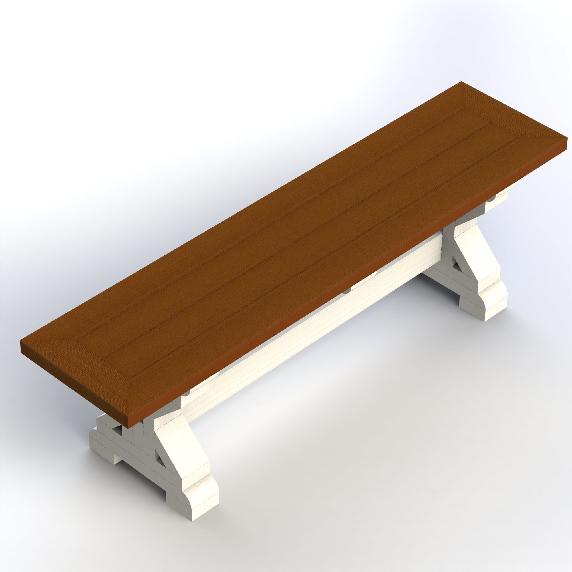 Farmhouse Table With Bench PDF Plans (digital Download) - Etsy