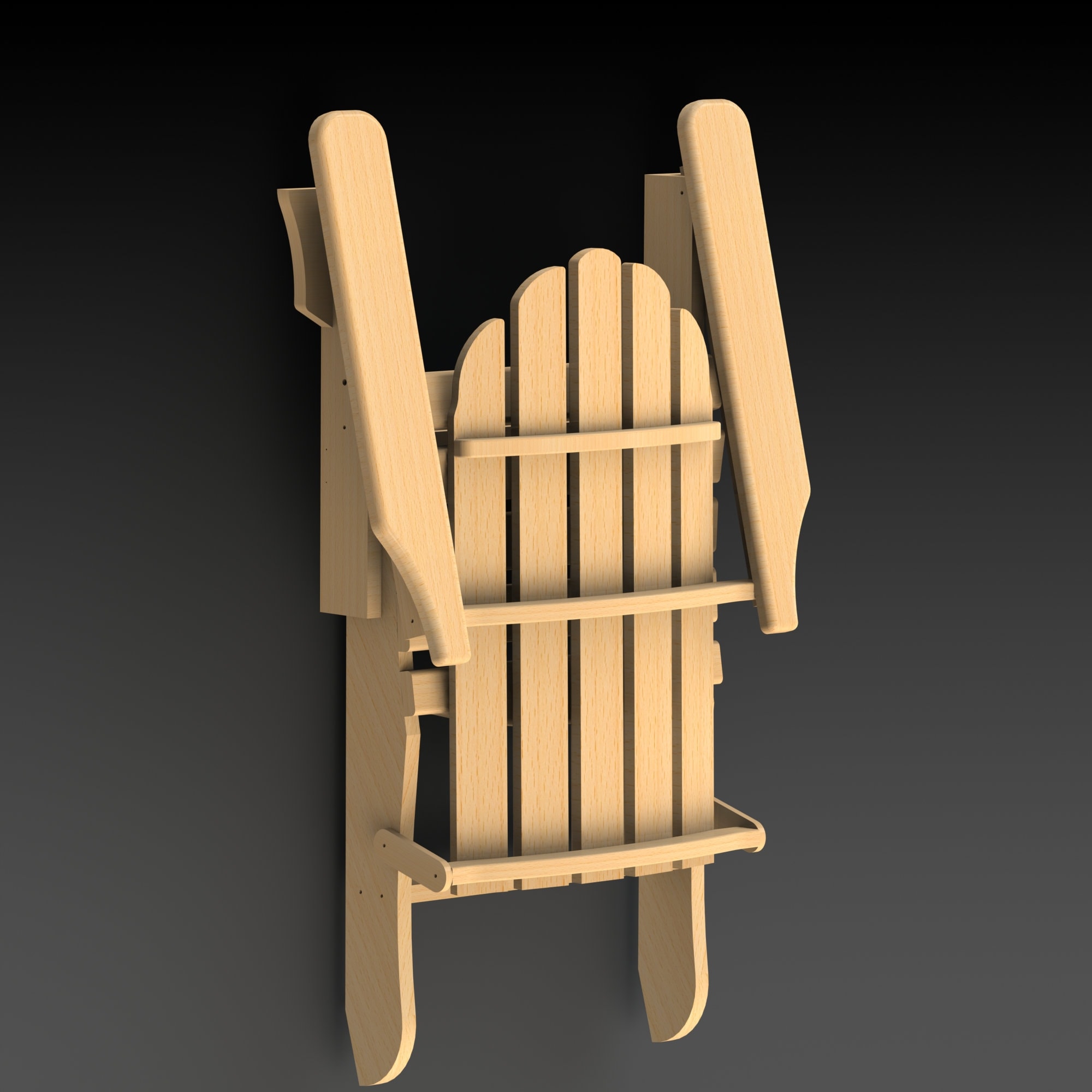 Folding Adirondack Chair Plans in PDF and DXF Format. US and Etsy
