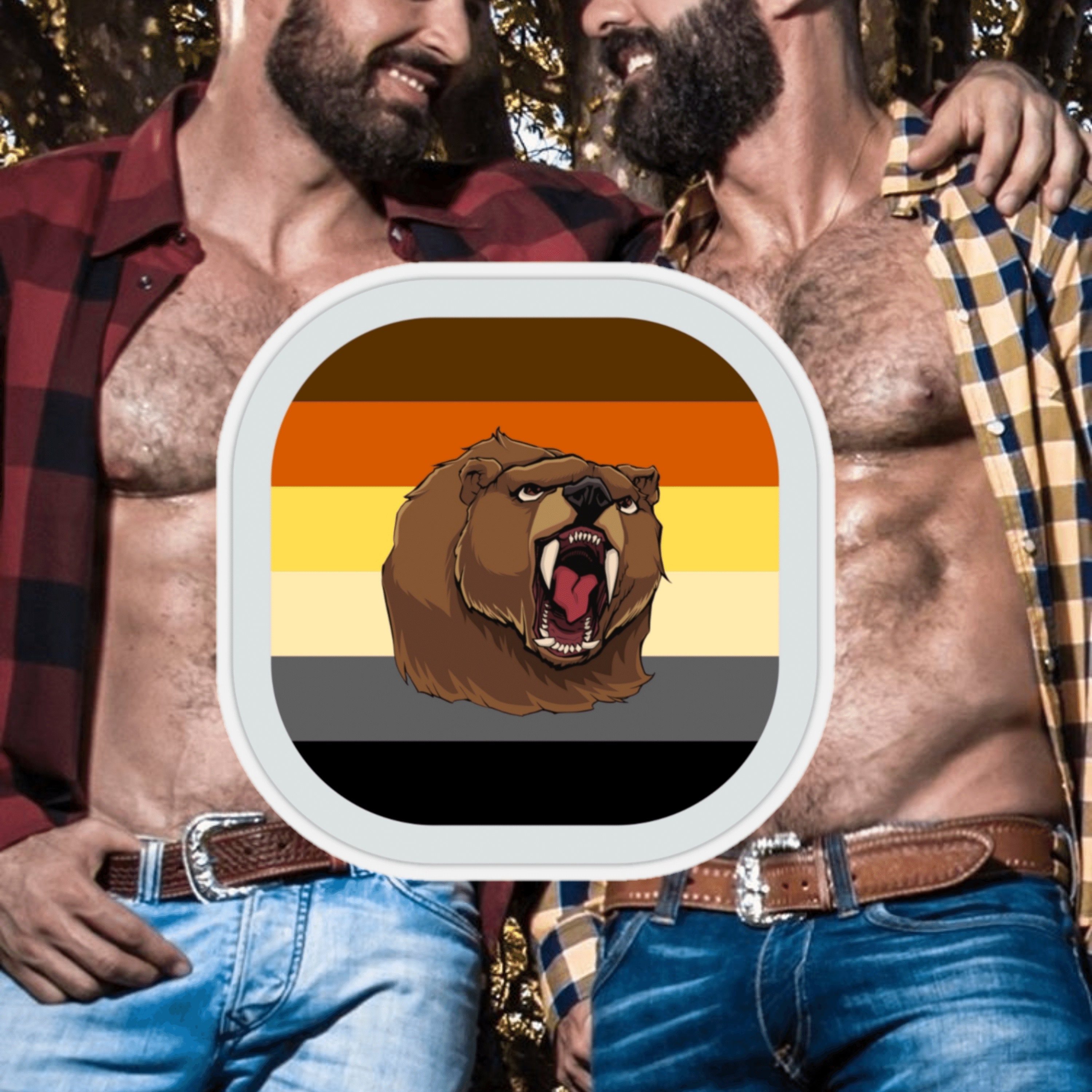 Gay Bear Sticker Brotherhood LGBTQ Pride Flag Queer Etsy
