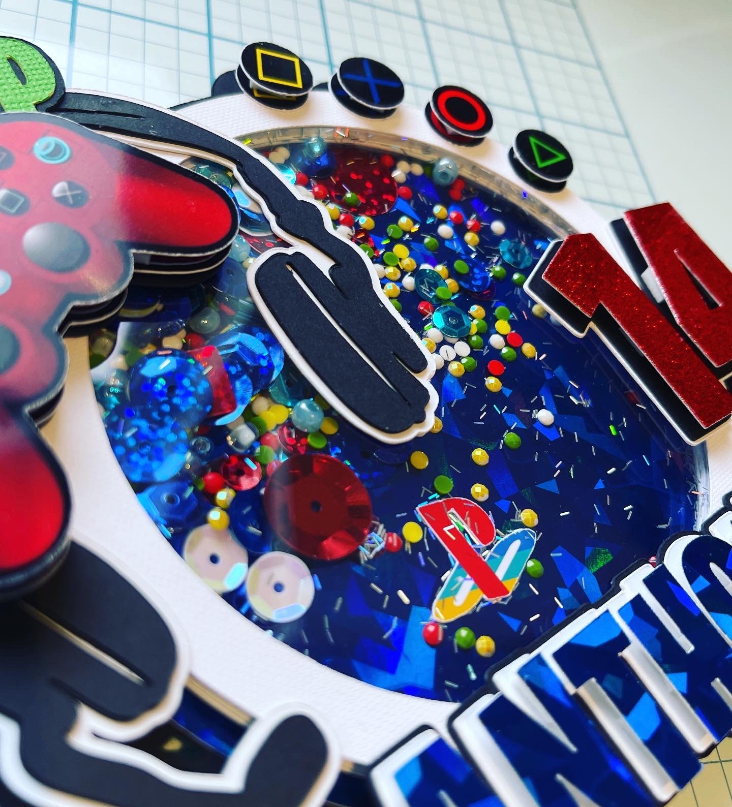 Topper Static Ps Playstation Cake Topper, Playstation Birthday Cake Topper, Cake Topper ...