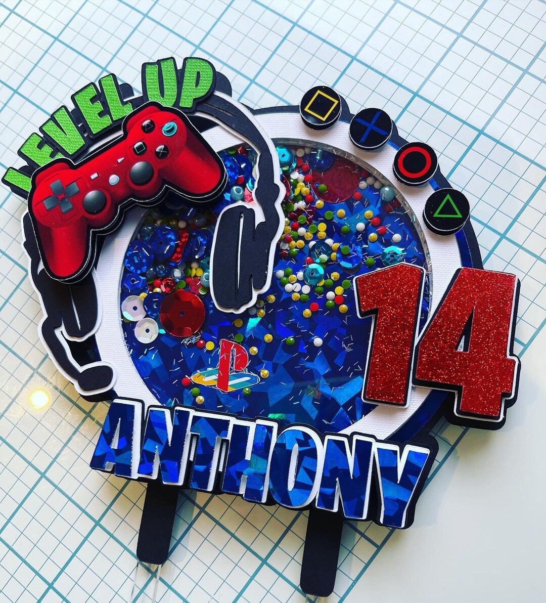 Topper Static Ps Playstation Cake Topper, Playstation Birthday Cake Topper, Cake Topper ...