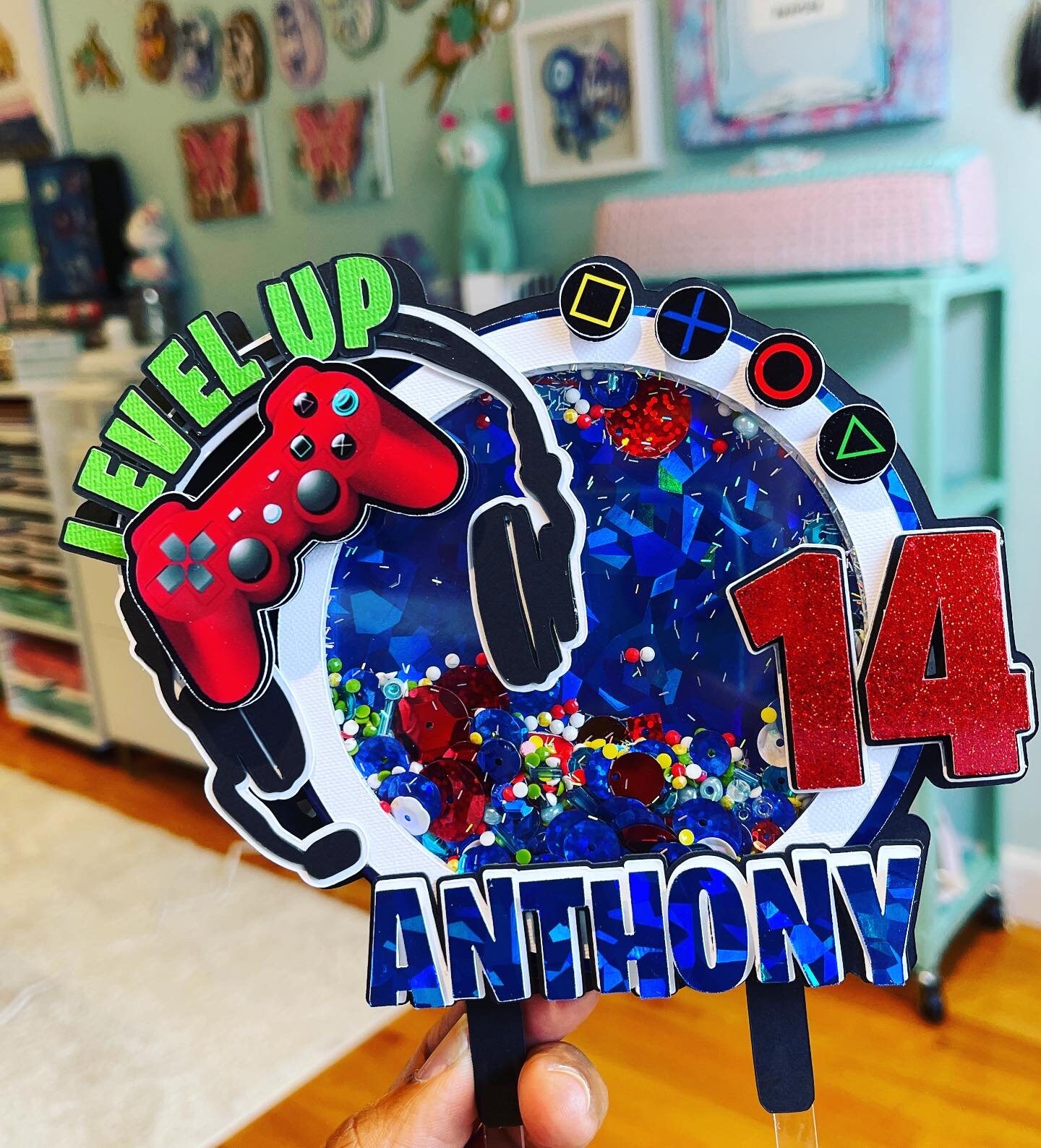 Topper Static Ps Playstation Cake Topper, Playstation Birthday Cake Topper, Cake Topper ...