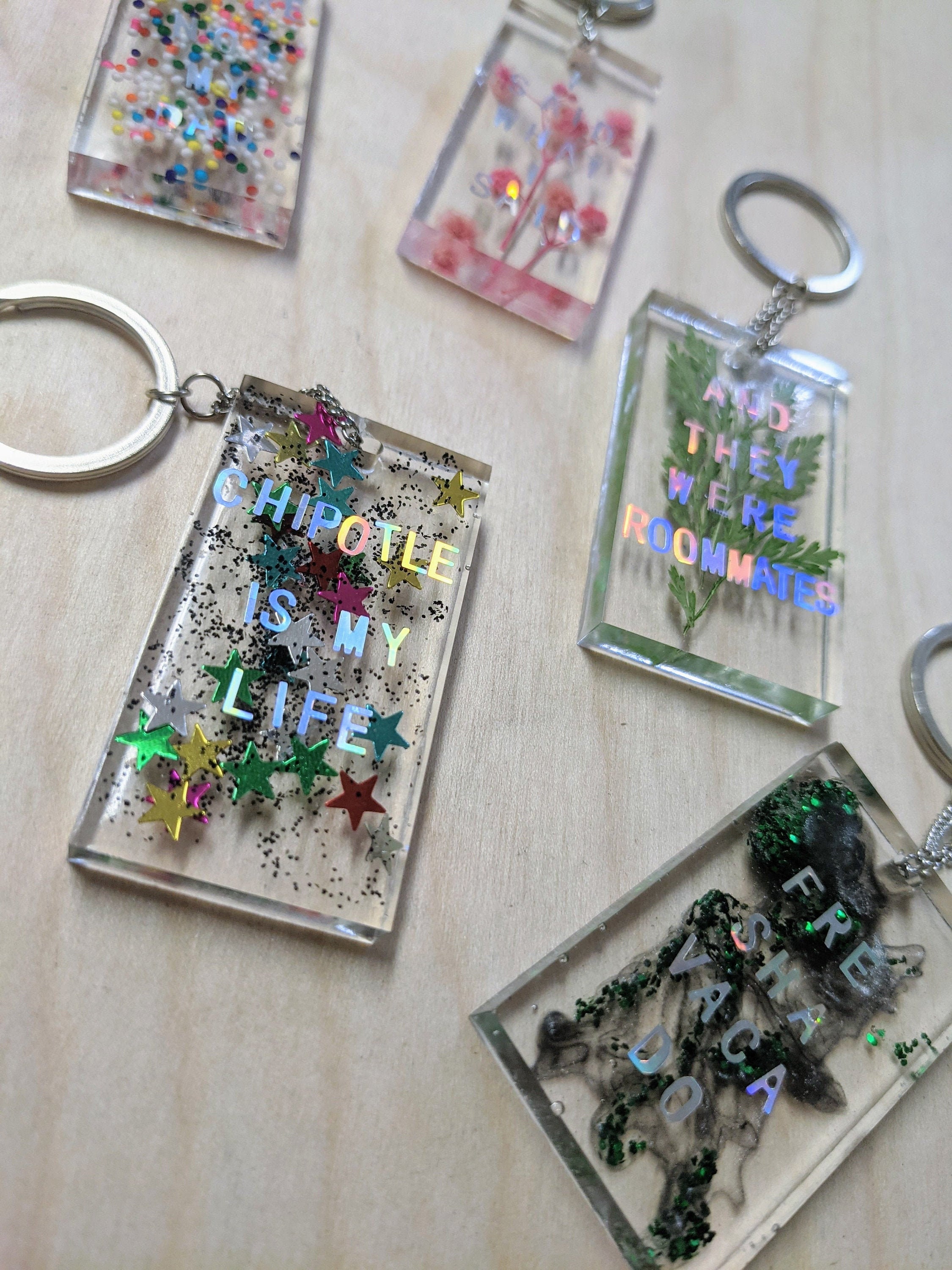 Vine Themed Quotes on Resin Keychains Etsy