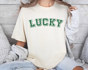 Lucky Shirt- Womens st patricks day shirt - womens st pattys day shirt-st pattys day women - st pattys day outfit-shamrock shirt