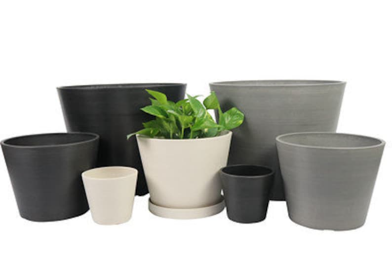 Indoor Planters With Drainage and Saucer 5.5/10/16 Inch Etsy