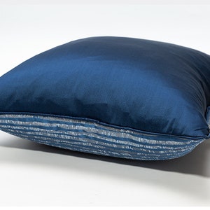 Blaues weißes und graues Akzentkissen Dekokissenbezug | Etsy